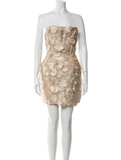 Pre-owned Bronx And Banco Floral Print Mini Dress W/ Tags In White