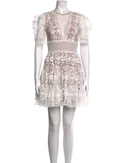 Pre-owned Bronx And Banco Floral Print Mini Dress In White