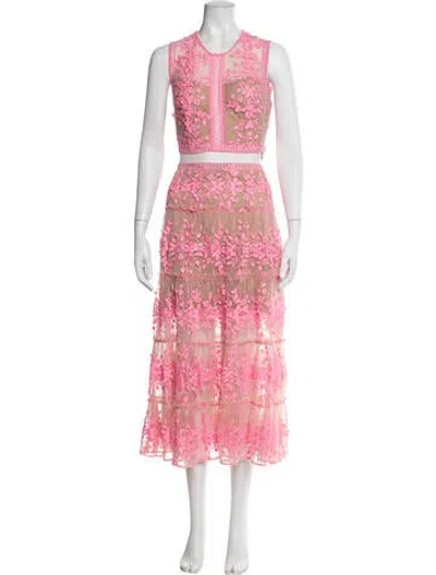 Pre-owned Bronx And Banco Floral Print Skirt Set W/ Tags In Pink