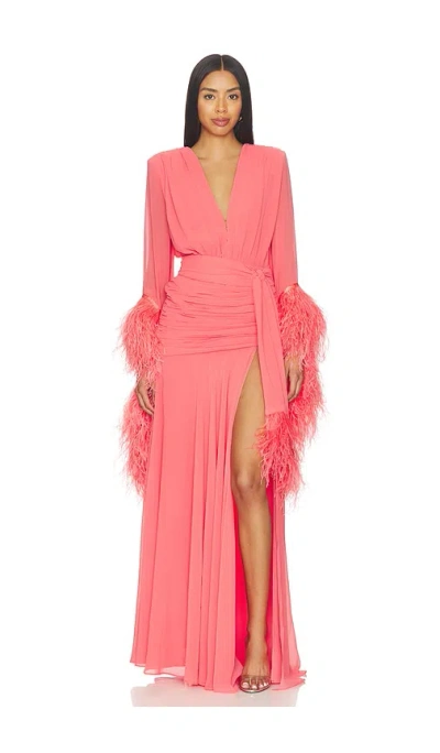 Bronx And Banco Geisha Maxi Dress In Red