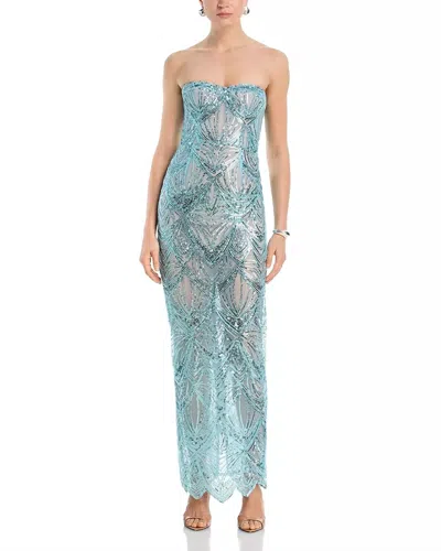 Bronx And Banco Giselle Maxi Dress In Sage In Blue