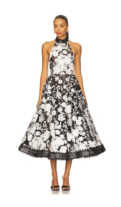 BRONX AND BANCO GRETA BOUQUET MIDI DRESS
