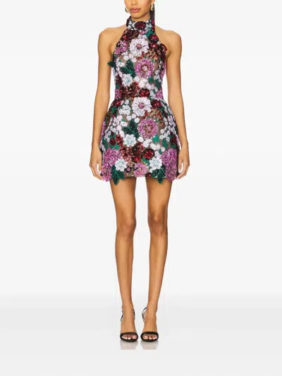 BRONX AND BANCO HALTER-NECK SEQUIN-EMBELLISHMENT MINI DRESS
