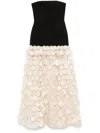 Bronx And Banco Harper Strapless Applique Gown In Black