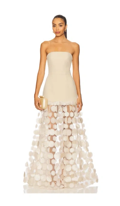 Bronx And Banco Harper Strapless Gown In Black