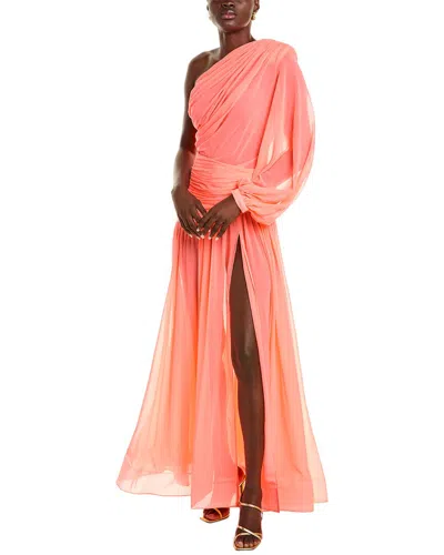 Bronx And Banco Japera Silk-blend Gown In Pink