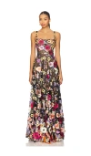 Bronx And Banco Jasmine Floral Maxi Dress In Multi