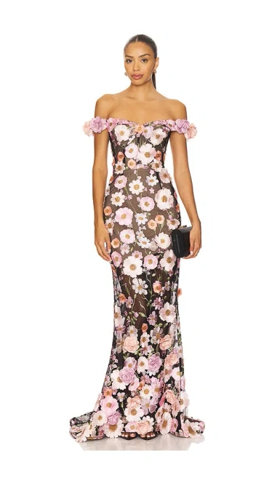 Bronx And Banco Jasmine Gown In Multi