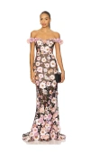 Bronx And Banco Jasmine Gown In Multi