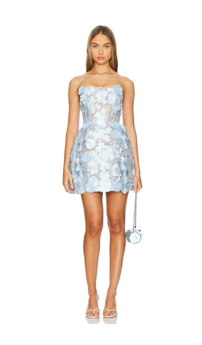 Bronx And Banco Jasmine Maraya Mini Dress In Baby Blue