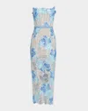 Bronx And Banco Jasmine Maraya Strapless Sequined Midi Dress In Multi