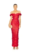 Bronx And Banco Jasmine Maxi Dress In Red