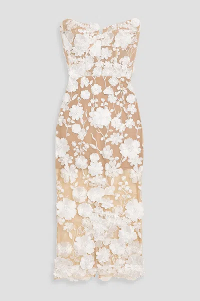 Bronx And Banco Jasmine Midi Dress In White & Floral