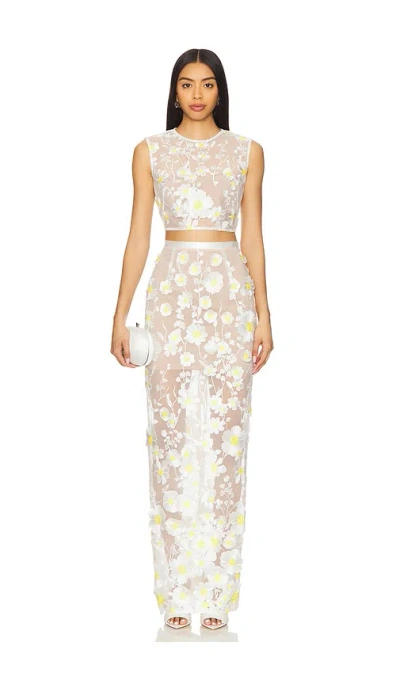 Bronx And Banco Jasmine Two Piece Set In White Multi