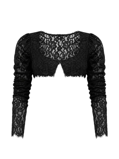 Bronx And Banco Lace Bolero Jacket In Black
