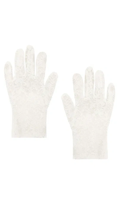 Bronx And Banco Lace Short Glove In 화이트