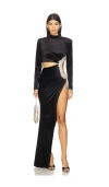 Bronx And Banco Lillian Gown In Black