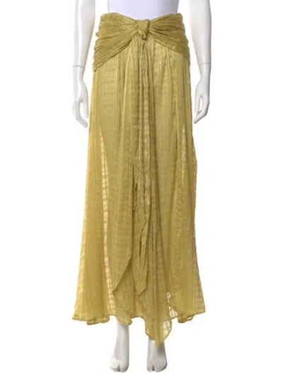 Pre-owned Bronx And Banco Long Skirt In Yellow