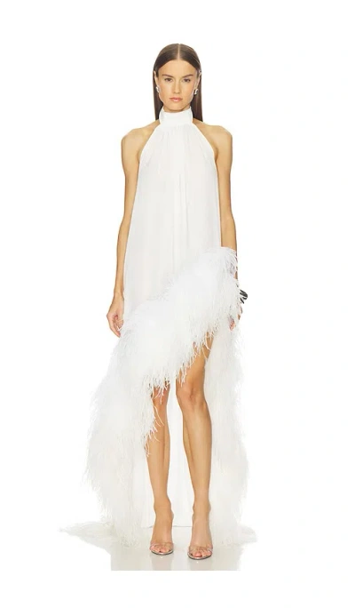 Bronx And Banco Madeline Halterneck Gown In White