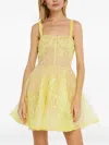 Bronx And Banco Mademouselle Sequin-embellished Mini Dress In Yellow