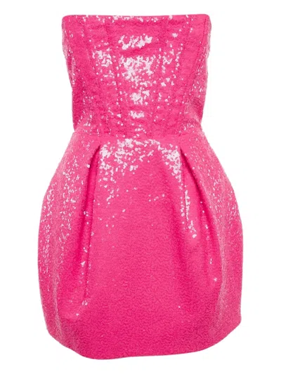 Pre-owned Bronx And Banco Maraya Sequin Mini Party Dress In Pink