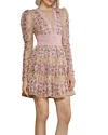 Bronx And Banco Megan Embroidered Mini Dress In Rose