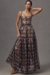 Bronx And Banco Midnight Embellished Maxi Gown In Multi