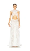 Bronx And Banco Naia Lace Gown In White