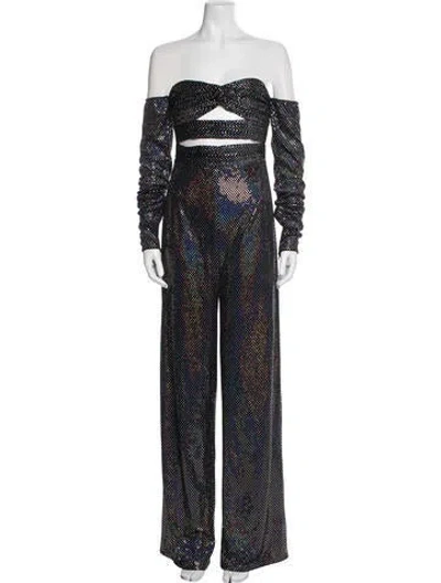 Pre-owned Bronx And Banco Off-the-shoulder Jumpsuit In Black