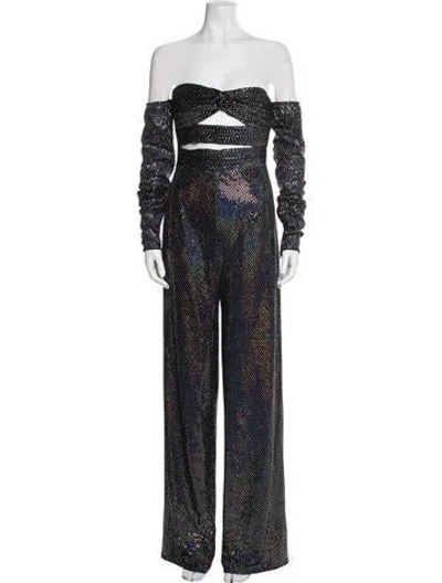 Pre-owned Bronx And Banco Off-the-shoulder Jumpsuit In Black
