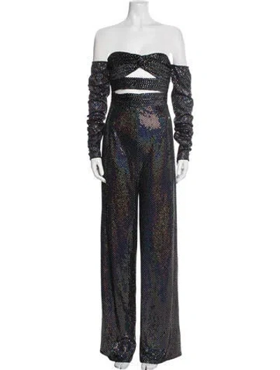 Pre-owned Bronx And Banco Off-the-shoulder Jumpsuit In Black