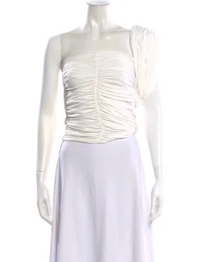 Pre-owned Bronx And Banco One-shoulder Long Sleeve Top In Neutral