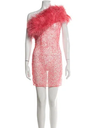 Pre-owned Bronx And Banco One-shoulder Mini Dress In Pink