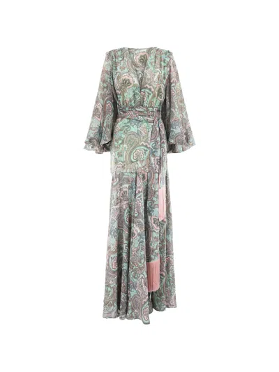 Bronx And Banco Paisley-print Gown In Multi