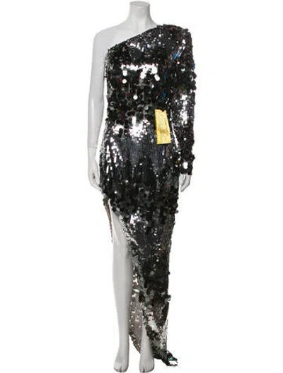 Pre-owned Bronx And Banco Patterned Long Dress W/ Tags In Black