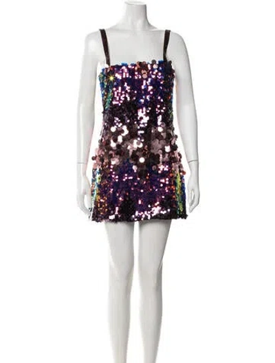 Pre-owned Bronx And Banco Patterned Mini Dress In Multi