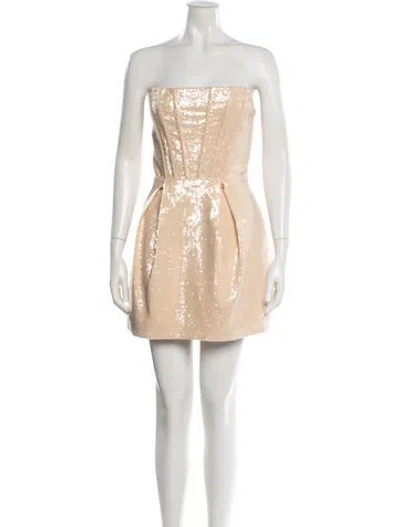 Pre-owned Bronx And Banco Patterned Mini Dress In Neutral