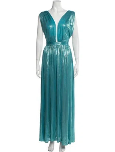 Pre-owned Bronx And Banco Plunge Neckline Long Dress