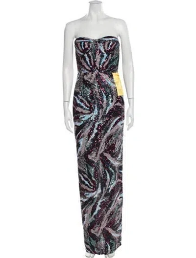 Pre-owned Bronx And Banco Printed Long Dress W/ Tags In Multi