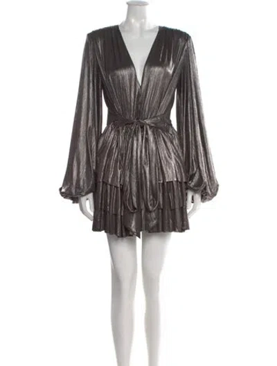 Pre-owned Bronx And Banco Printed Mini Dress In Gray