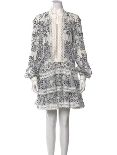 Pre-owned Bronx And Banco Printed Mini Dress In Multi