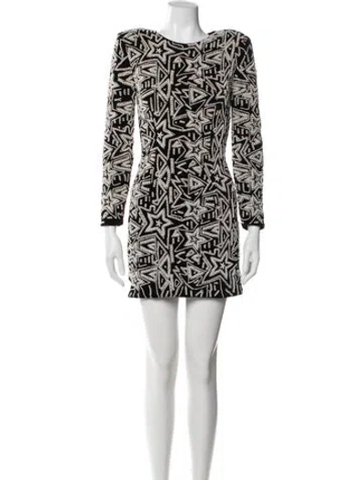 Pre-owned Bronx And Banco Printed Mini Dress In Neutral