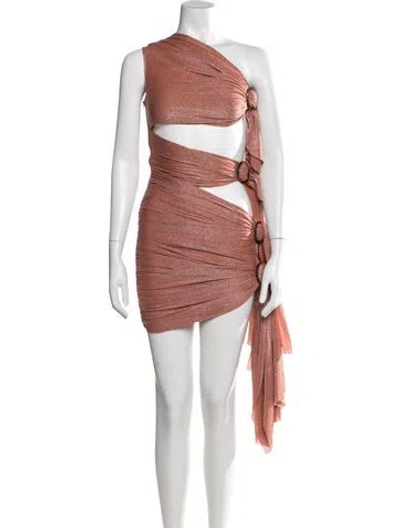 Pre-owned Bronx And Banco Printed Mini Dress In Orange