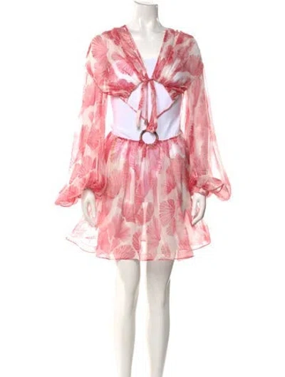 Pre-owned Bronx And Banco Printed Mini Dress In Pink