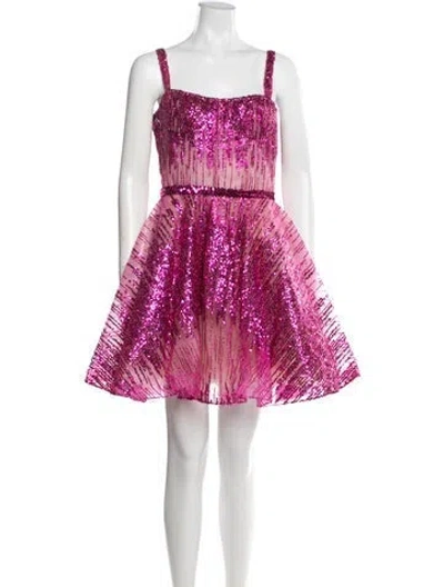 Pre-owned Bronx And Banco Printed Mini Dress In Pink