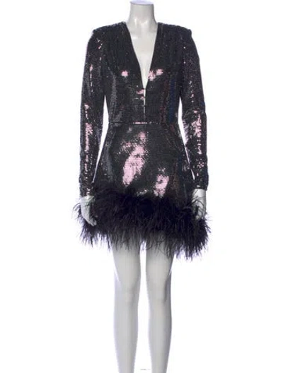 Pre-owned Bronx And Banco Printed Mini Dress In Purple