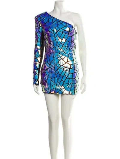 Pre-owned Bronx And Banco Printed Mini Dress In Yellow