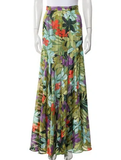 Pre-owned Bronx And Banco Printed Skirt Set In Green