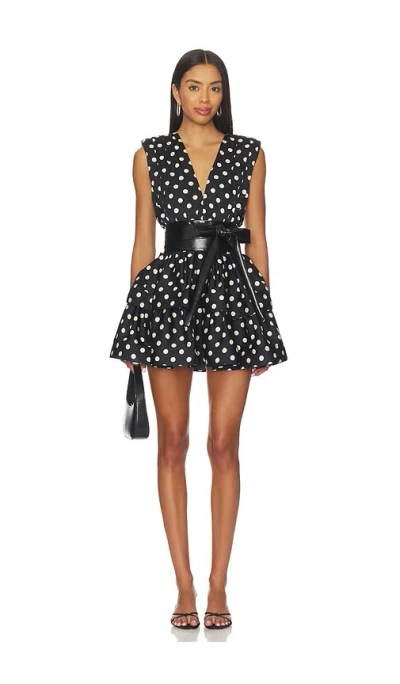 Bronx And Banco Riley Ruffle Mini Dress In Black
