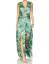 Bronx And Banco Romi Havanna Gown In Green Multi In Green